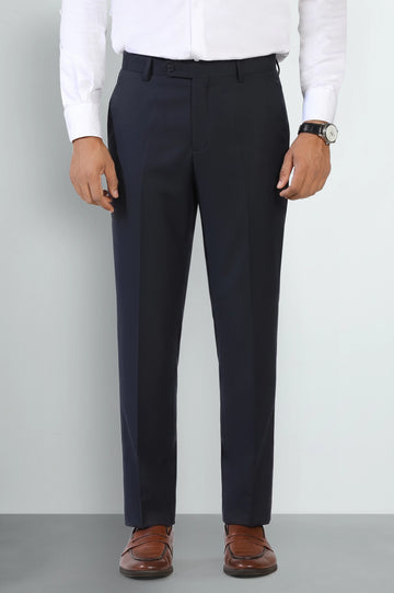 Blue Smart Fit Formal Trouser