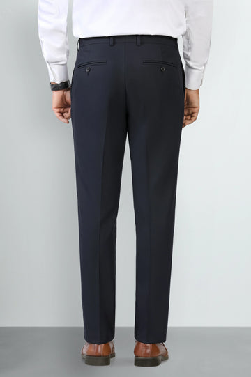Blue Smart Fit Formal Trouser