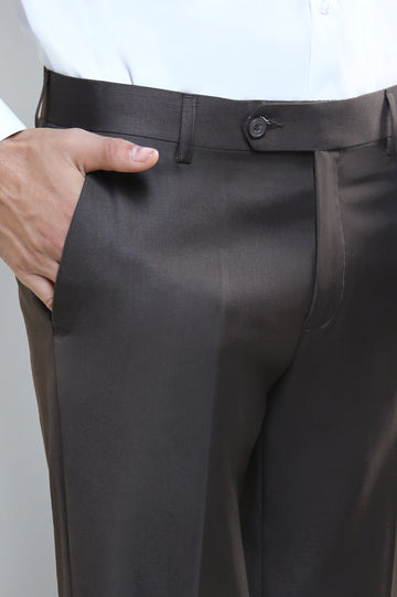 Brown Smart Fit Formal Trouser