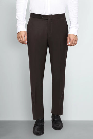 Dark Brown Smart Fit Formal Trouser
