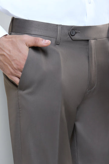 Light Brown Smart Fit Formal Trouser