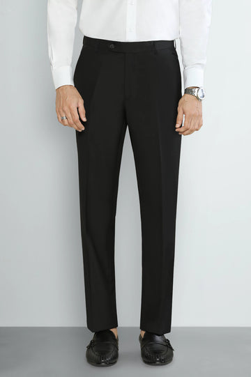 Black Regular Fit Formal Trouser