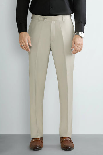 Sand Regular Fit Formal Trouser