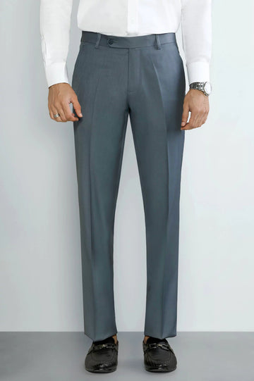Blue Smart Fit Formal Trouser