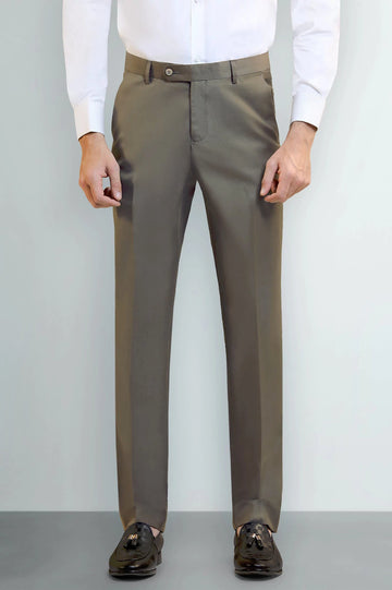 Brown Smart Fit Formal Trouser
