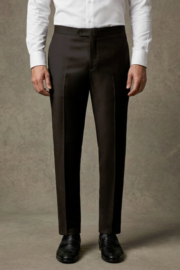 Dark Brown Smart Fit Formal Trouser