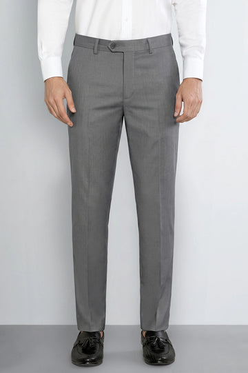 Grey Smart Fit Formal Trouser