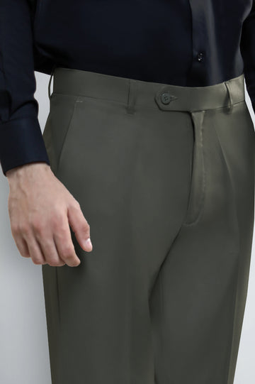 Olive Smart Fit Formal Trouser