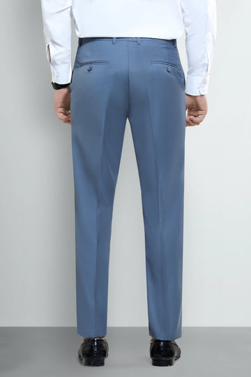 Blue Smart Fit Formal Trouser