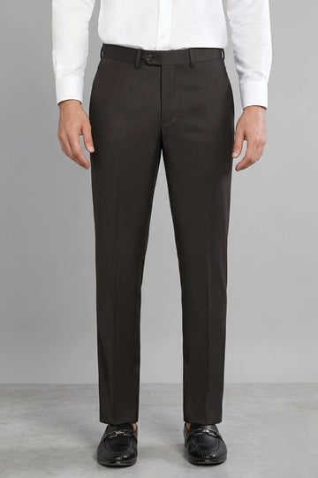 Dark Brown Smart Fit Formal Trouser