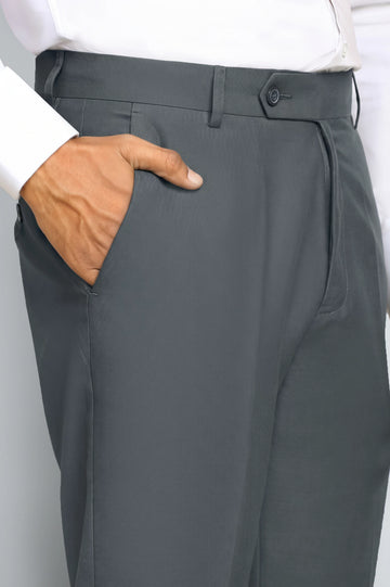 Dark Grey Smart Fit Formal Trouser