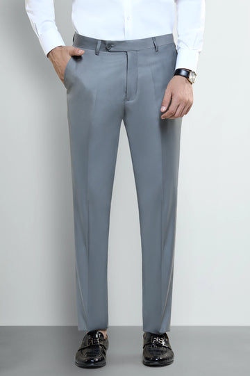 Grey Smart Fit Formal Trouser