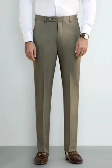 Olive Smart Fit Formal Trouser