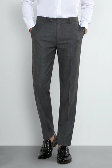Grey Smart Fit Formal Trouser
