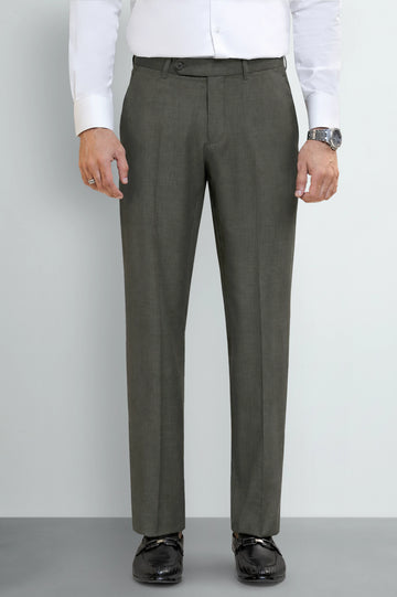 Olive Smart Fit Formal Trouser