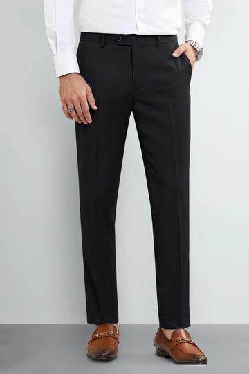 Black Regular Fit Formal Trouser