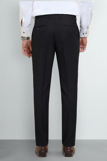 Black Regular Fit Formal Trouser