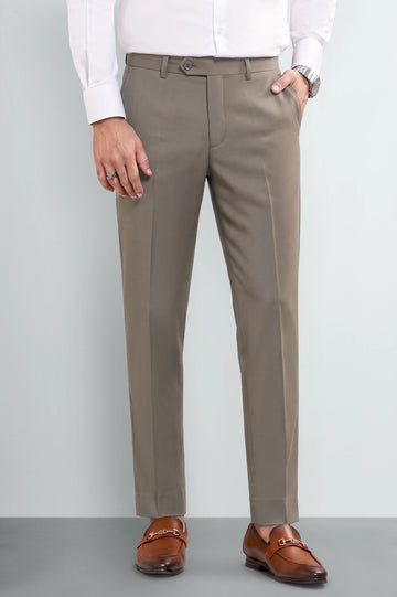 Fawn Regular Fit Formal Trouser