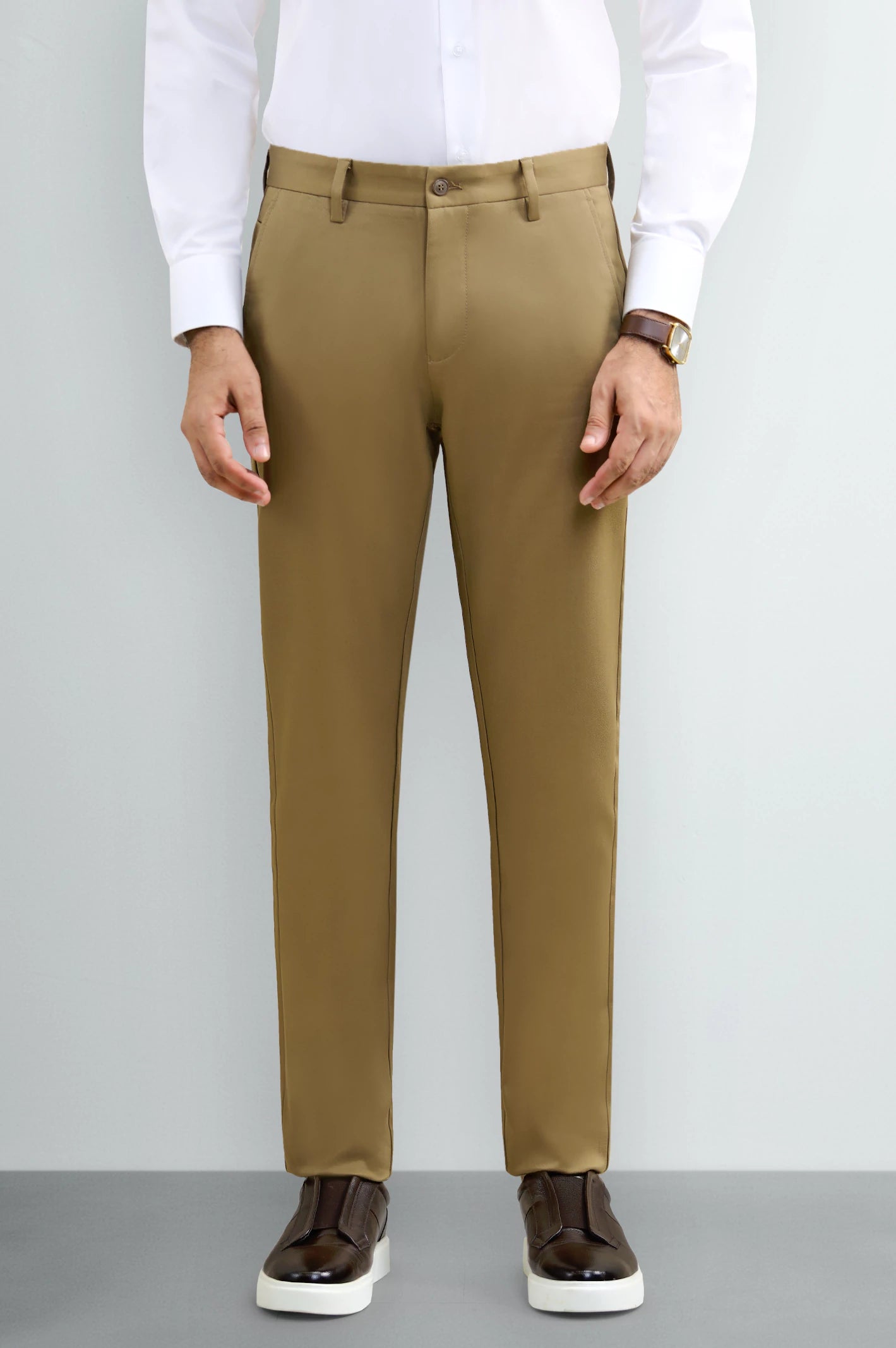 Khaki Smart Fit Cotton Chino – Diners Pakistan