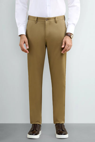 Khaki Smart Fit Cotton Chino