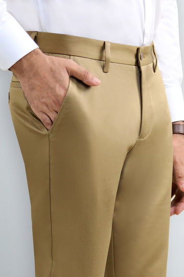 Khaki Smart Fit Cotton Chino
