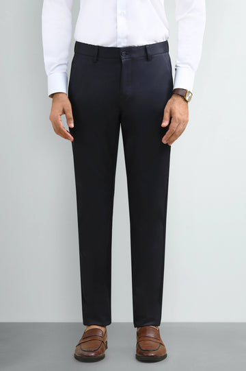 Navy Blue Smart Fit Cotton Chino