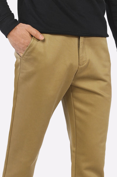 Khaki Smart Fit Cotton Chino From Diners