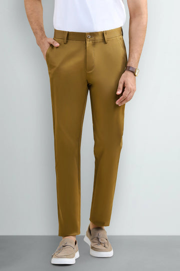 Brown Smart Fit Cotton Chino