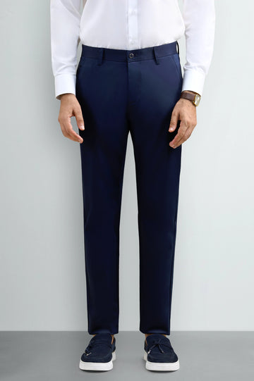 Dark Blue Smart Fit Cotton Chino