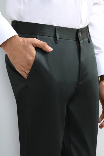 Dark Green Smart Fit Cotton Chino