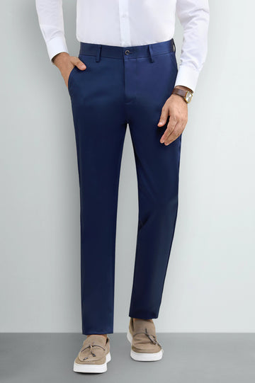 Navy Blue Smart Fit Cotton Chino