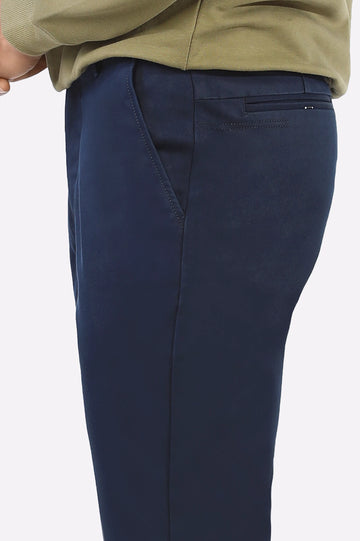 Dark Blue Smart Fit Cotton Chino