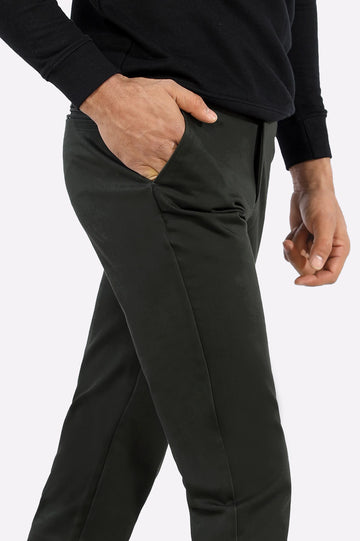 Dark Green Smart Fit Cotton Chino