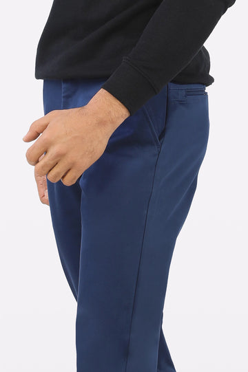 Navy Blue Smart Fit Cotton Chino