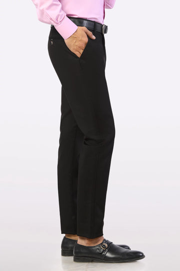 Black Smart Fit Cotton Chino