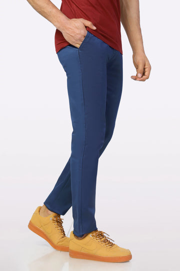 Royal Blue Smart Fit Cotton Chino