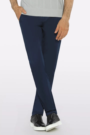 Navy Blue Smart Fit Cotton Chino