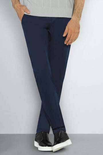 Navy Blue Smart Fit Cotton Chino