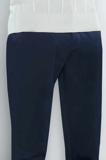 Navy Blue Smart Fit Cotton Chino