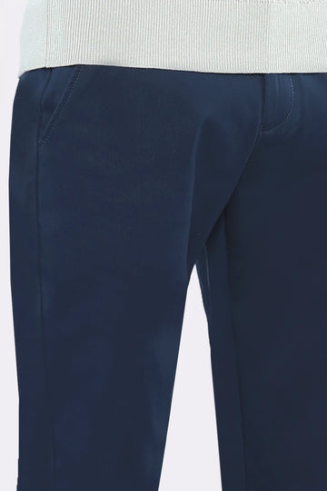 Navy Blue Smart Fit Cotton Chino
