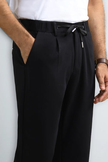 Black Smart Fit Casual Trouser
