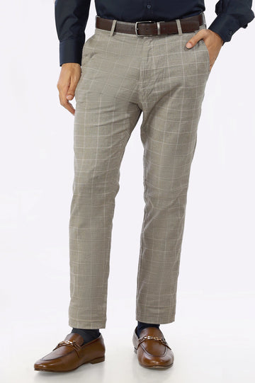Beige Smart Fit Cotton Chino From Diners