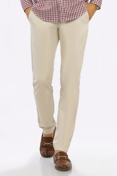 Beige Smart Fit Cotton Chino From Diners