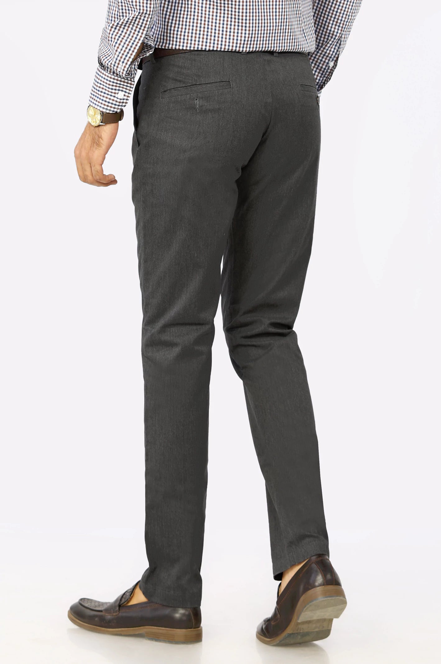 Coffee Grey Smart Fit Cotton Chino From Diners