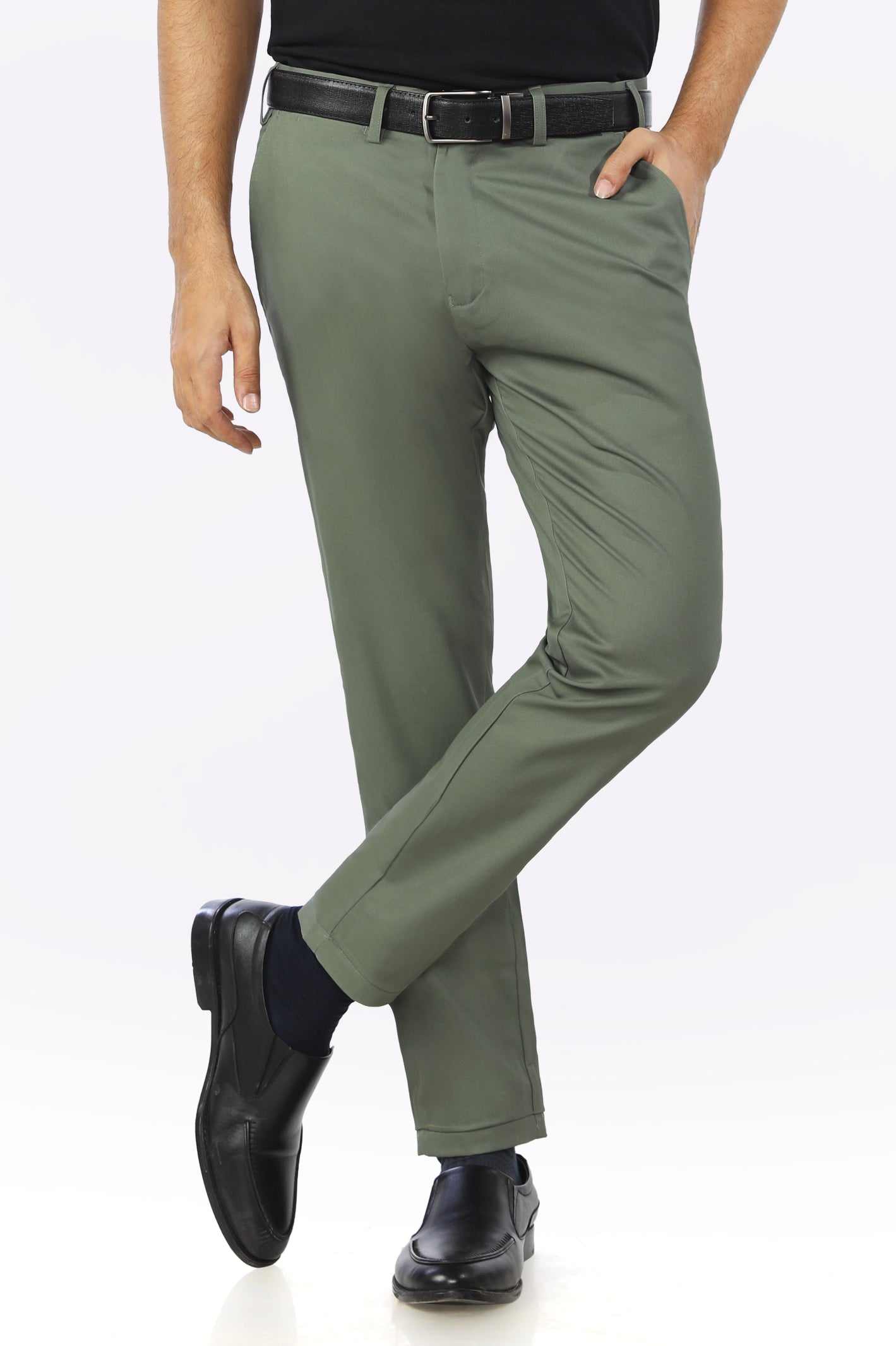 Heather Green Smart Fit Cotton Chino – Diners Pakistan