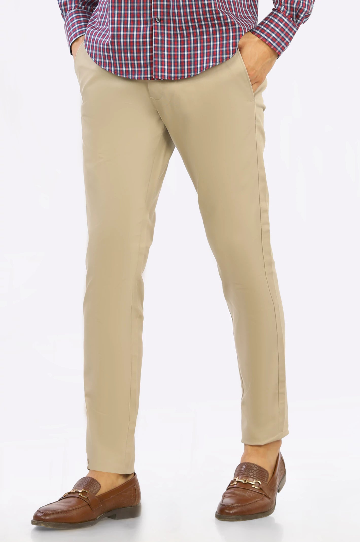 Khaki Smart Fit Cotton Chino From Diners