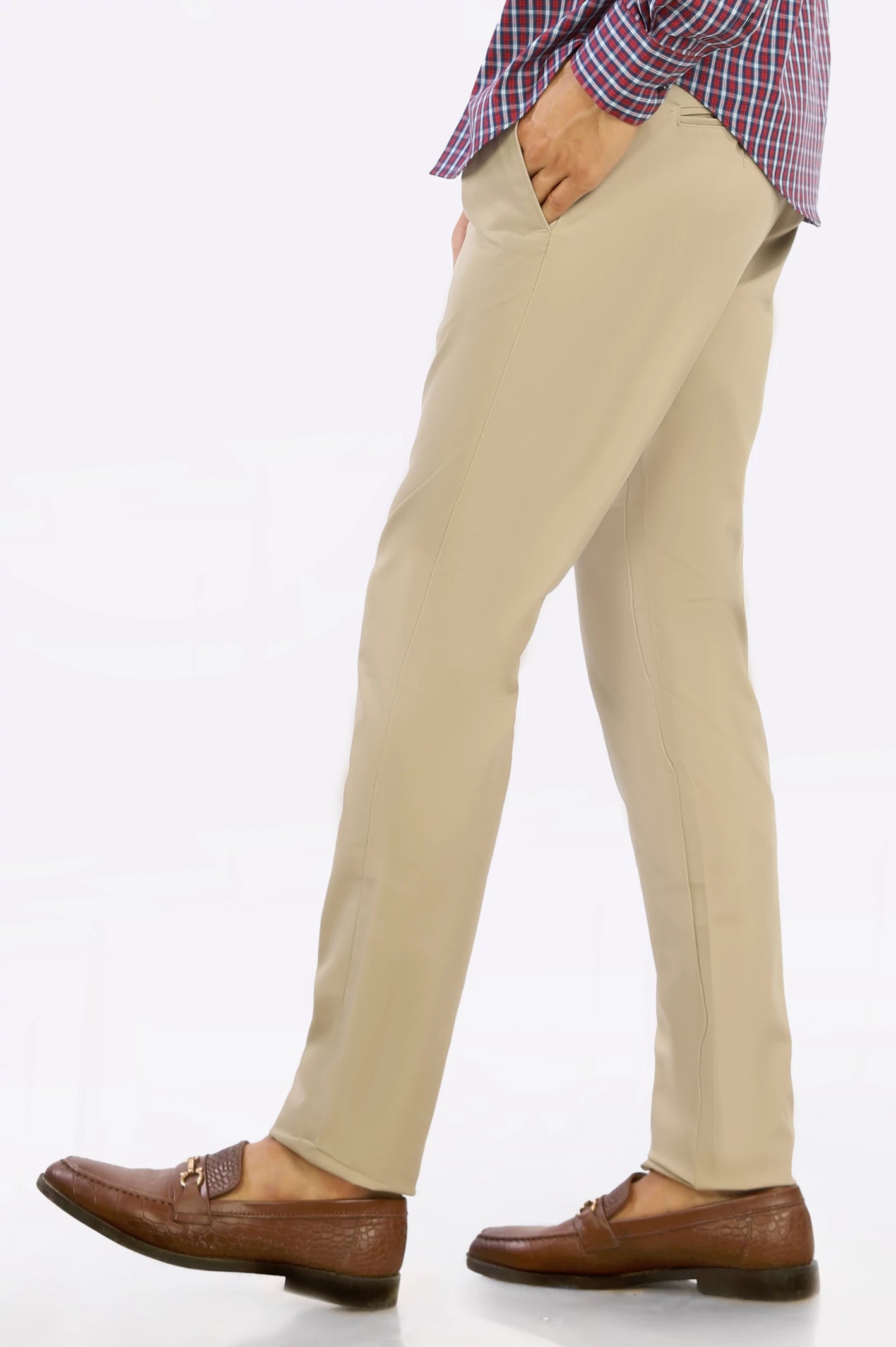 Khaki Smart Fit Cotton Chino From Diners