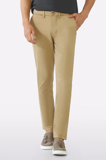 Khaki Smart Fit Cotton Chino