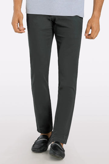 Dark Grey Smart Fit Cotton Chino