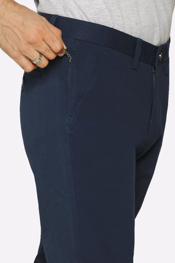 Navy Blue Smart Fit Cotton Chino